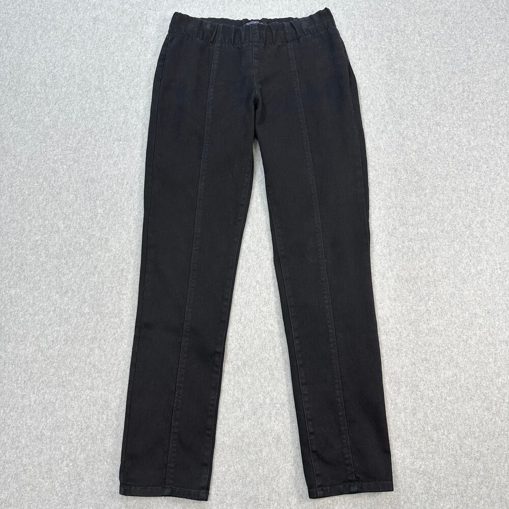 NYDJ Denim Leggings Women's Size 4 Black #M38H75DT Mid Rise Cotton Blend Work